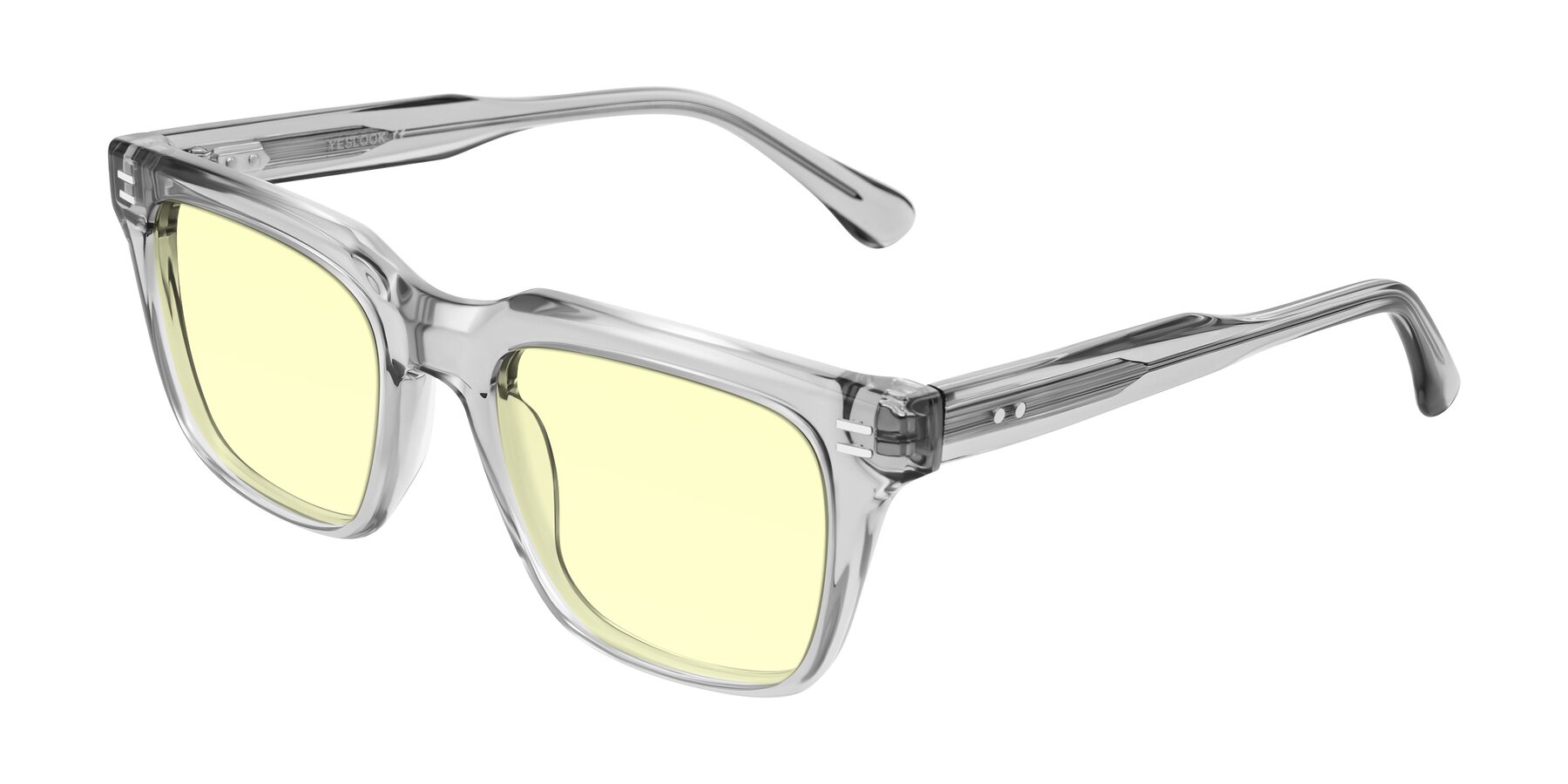 Angle of Bliss in Transparent Gray with Light Yellow Tinted Lenses