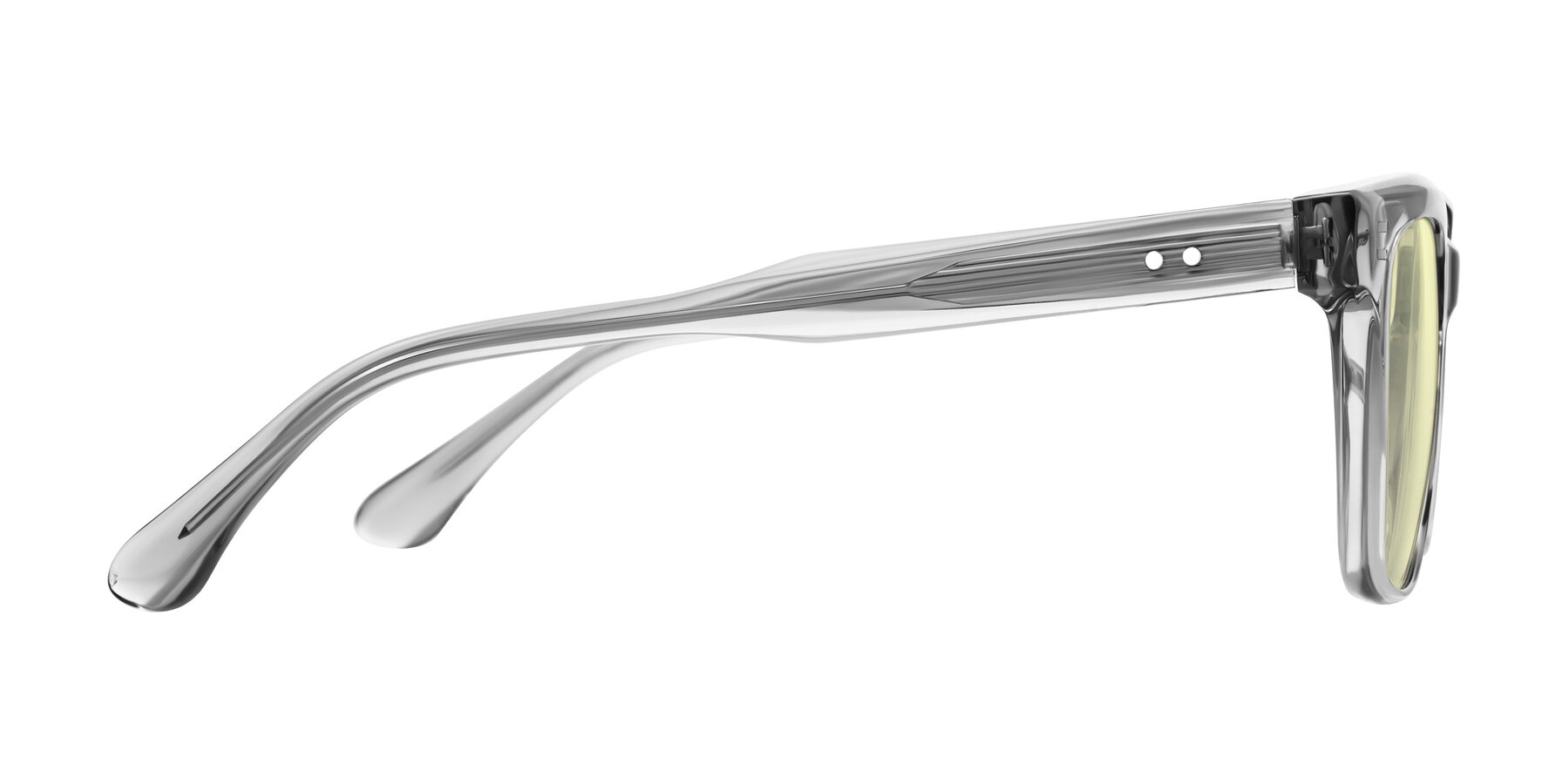 Side of Bliss in Transparent Gray with Light Yellow Tinted Lenses
