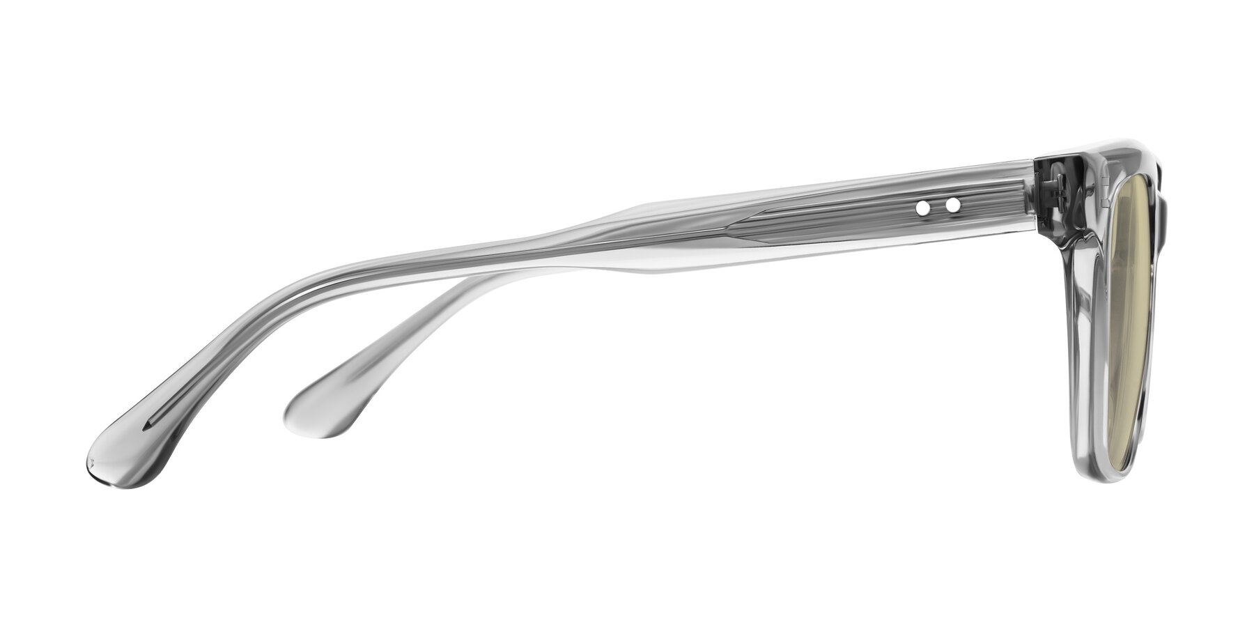 Side of Bliss in Transparent Gray with Light Champagne Tinted Lenses