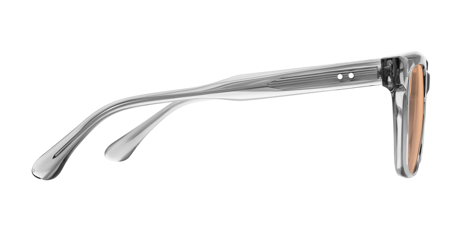 Side of Bliss in Transparent Gray with Light Orange Tinted Lenses