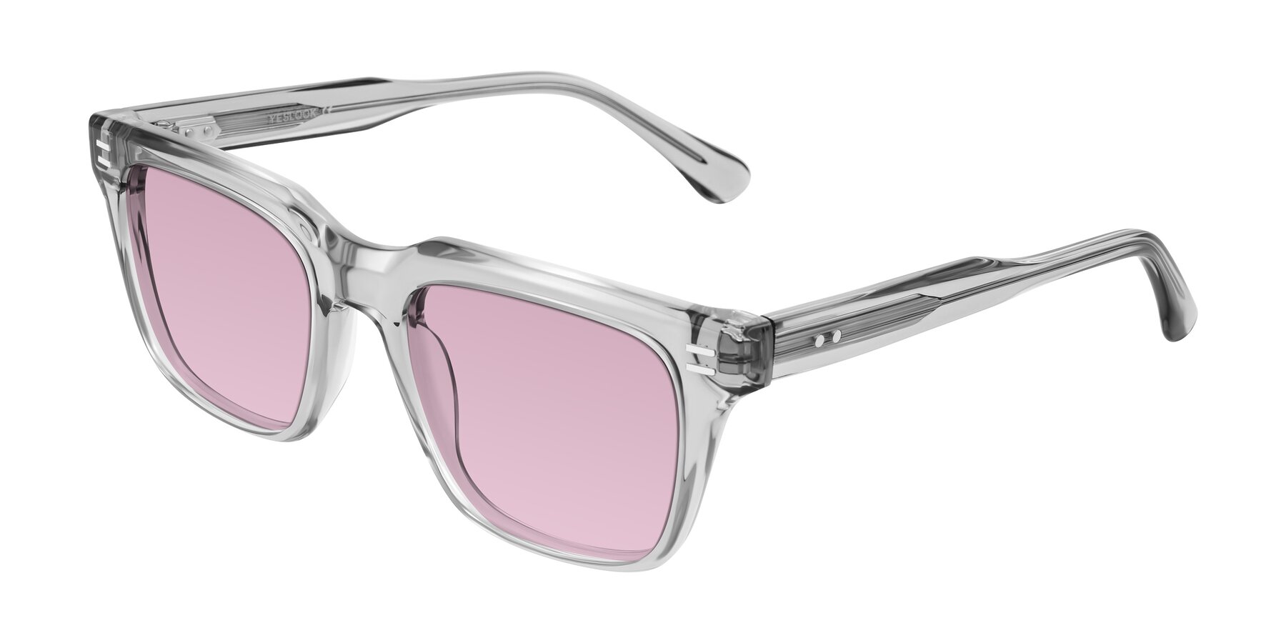 Angle of Bliss in Transparent Gray with Light Wine Tinted Lenses