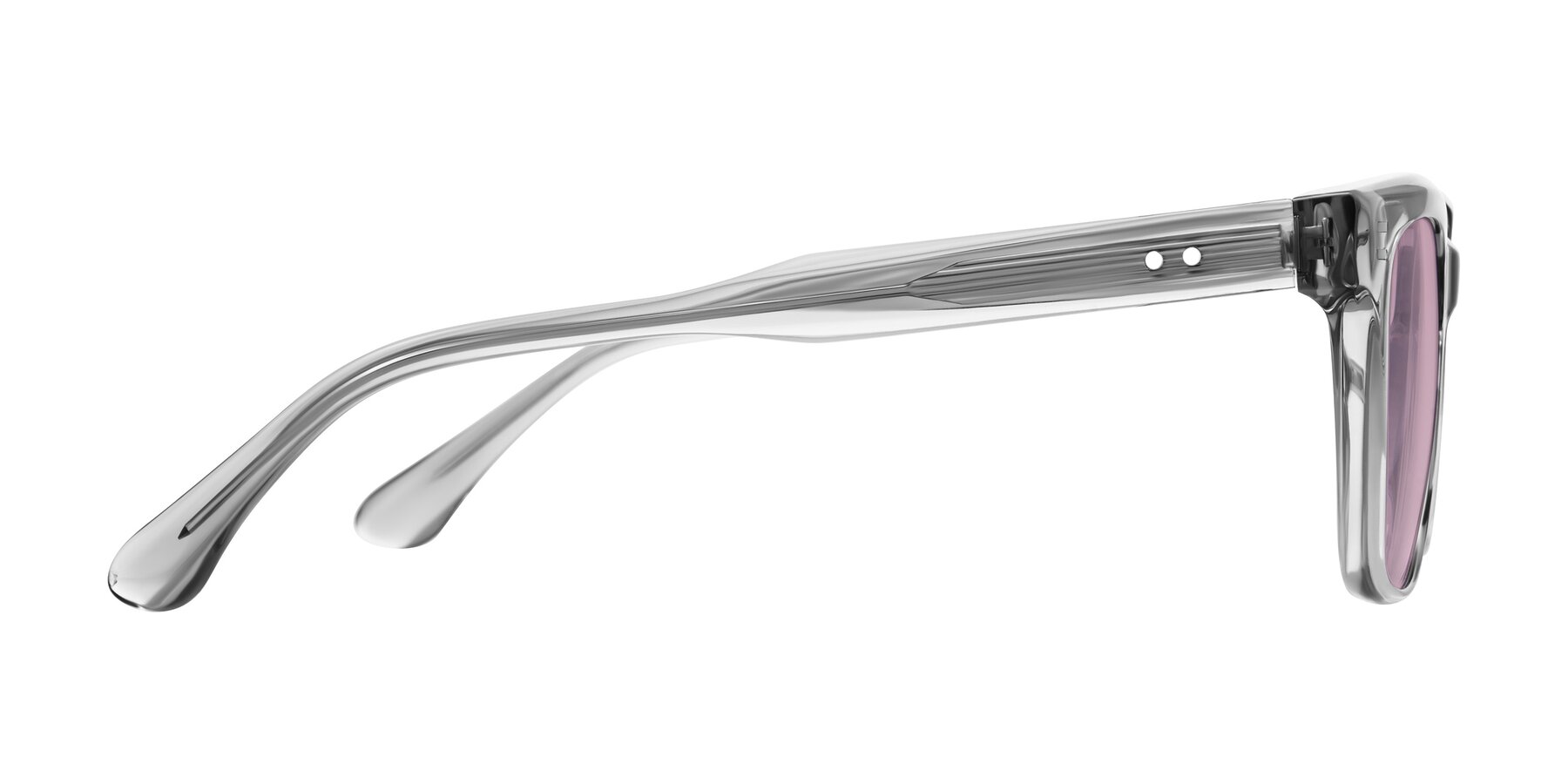 Side of Bliss in Transparent Gray with Light Wine Tinted Lenses