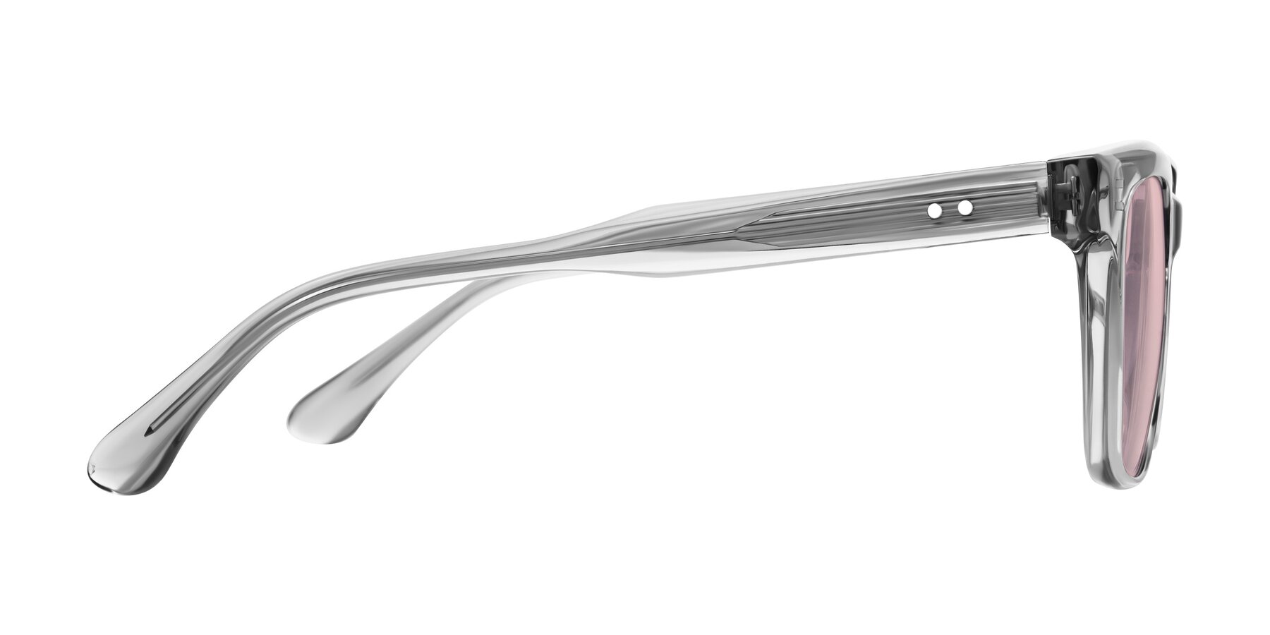 Side of Bliss in Transparent Gray with Light Garnet Tinted Lenses