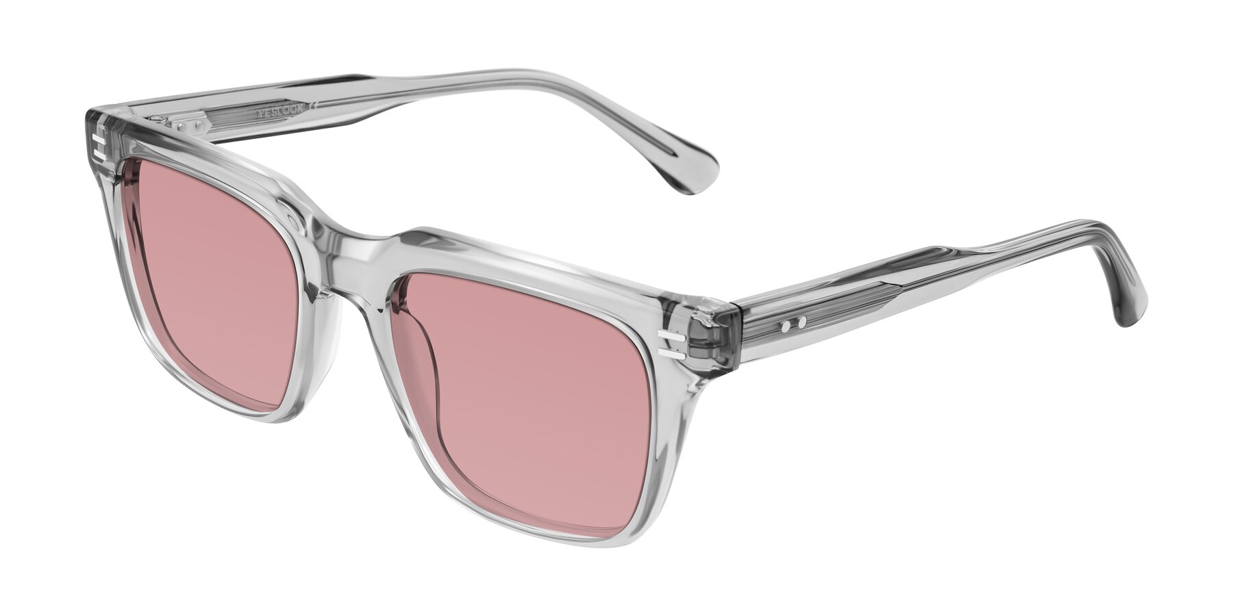 Angle of Bliss in Transparent Gray with Medium Garnet Tinted Lenses