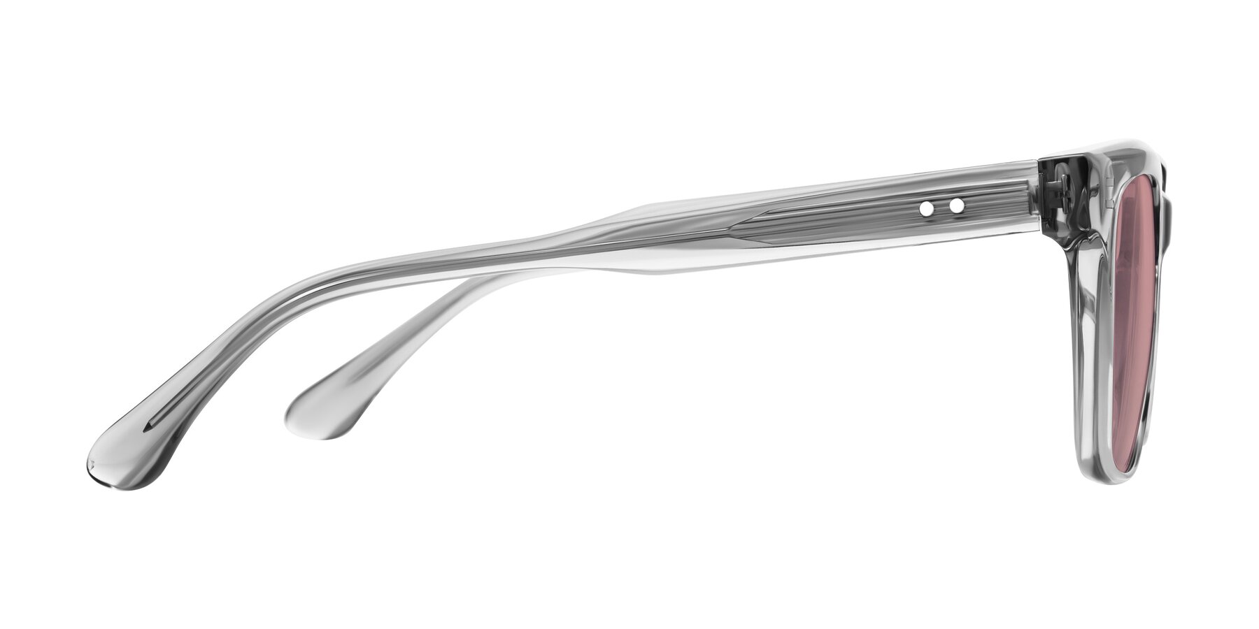 Side of Bliss in Transparent Gray with Medium Garnet Tinted Lenses