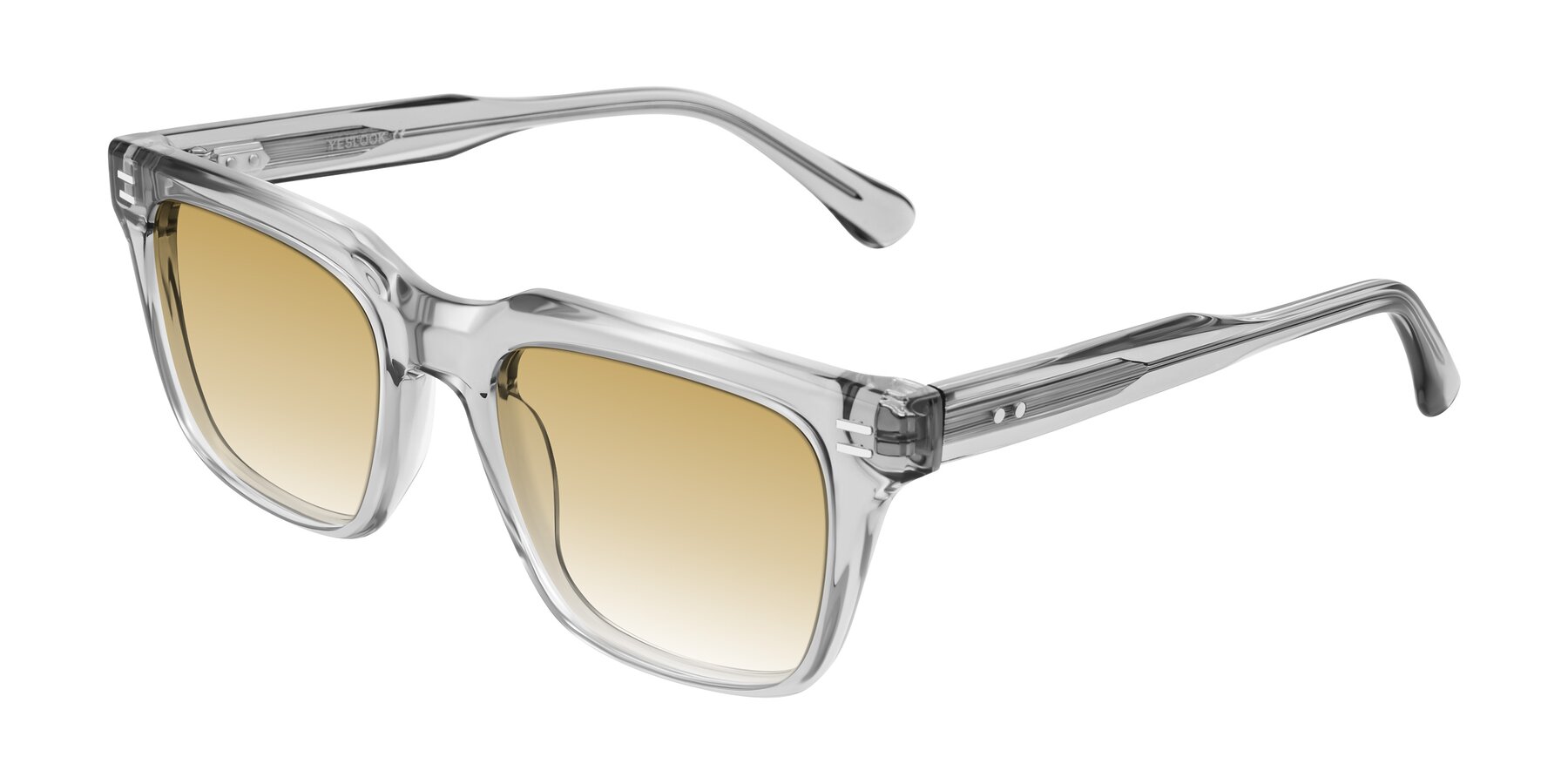 Angle of Bliss in Transparent Gray with Champagne Gradient Lenses