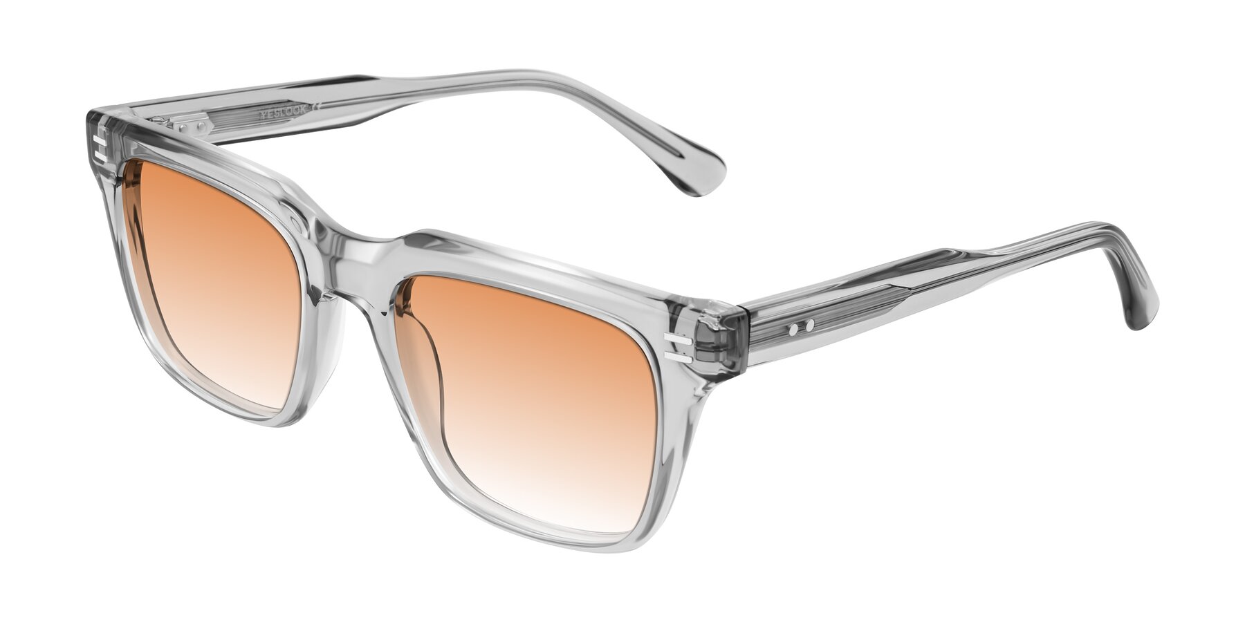 Angle of Bliss in Transparent Gray with Orange Gradient Lenses