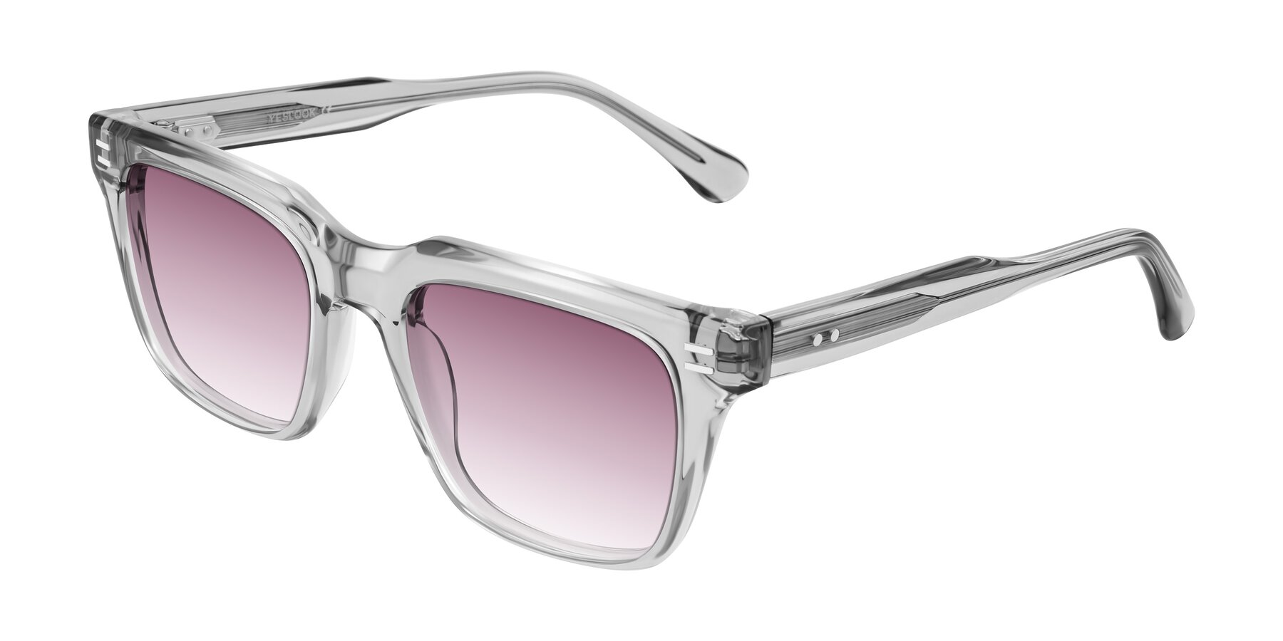 Angle of Bliss in Transparent Gray with Wine Gradient Lenses
