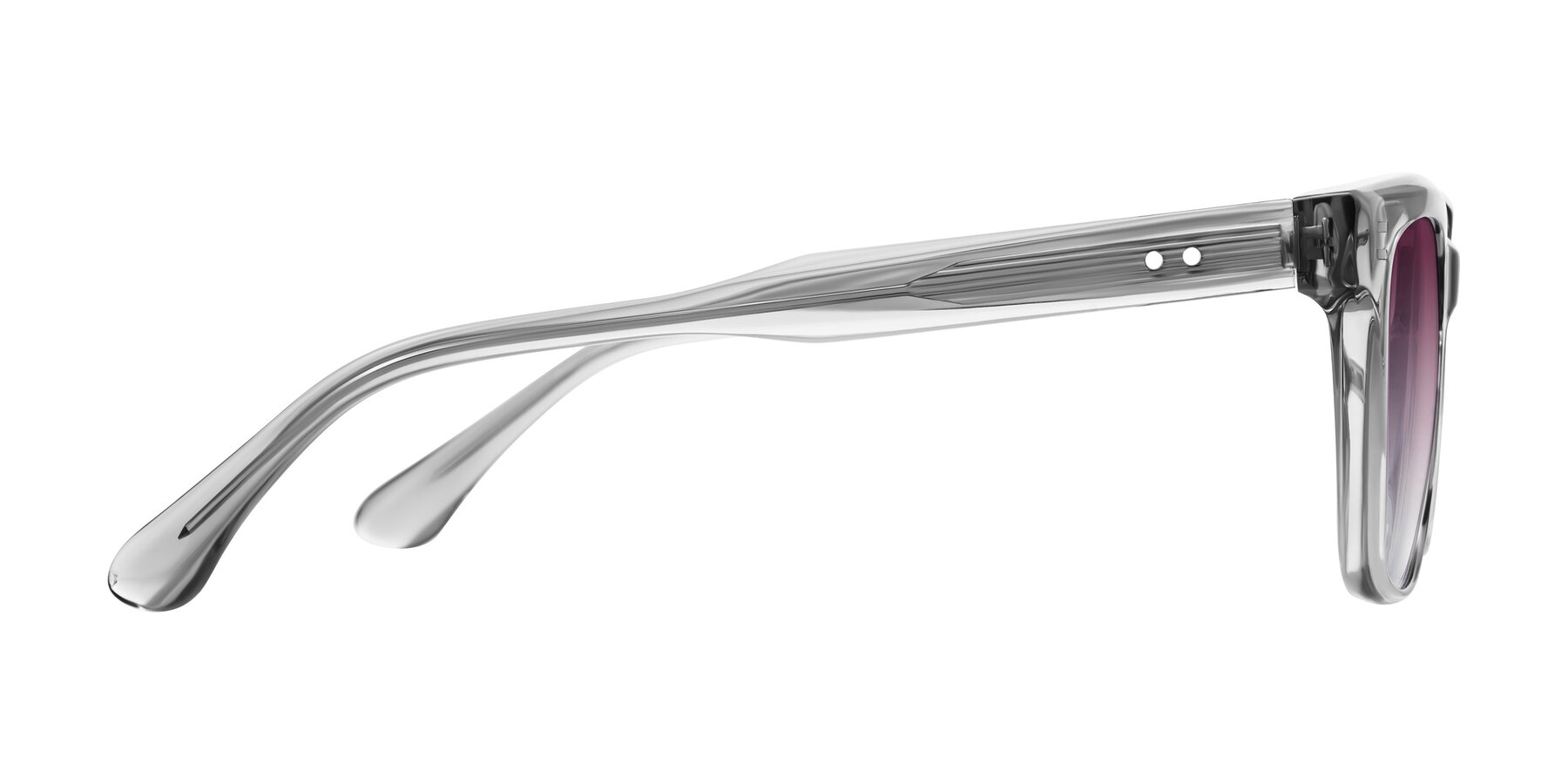 Side of Bliss in Transparent Gray with Wine Gradient Lenses