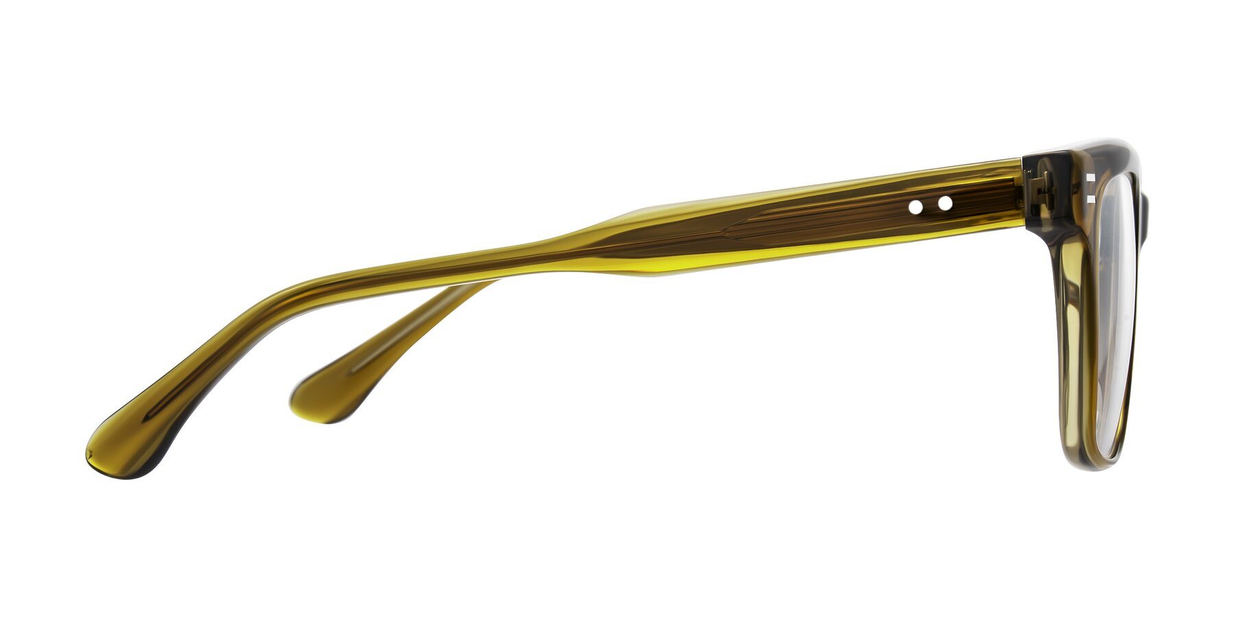 Side of Bliss in Olive Brown with Clear Eyeglass Lenses