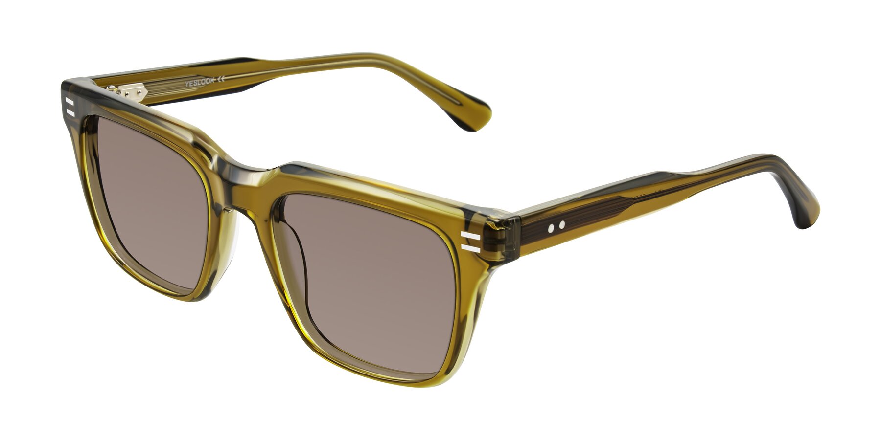 Angle of Bliss in Olive Brown with Medium Brown Tinted Lenses