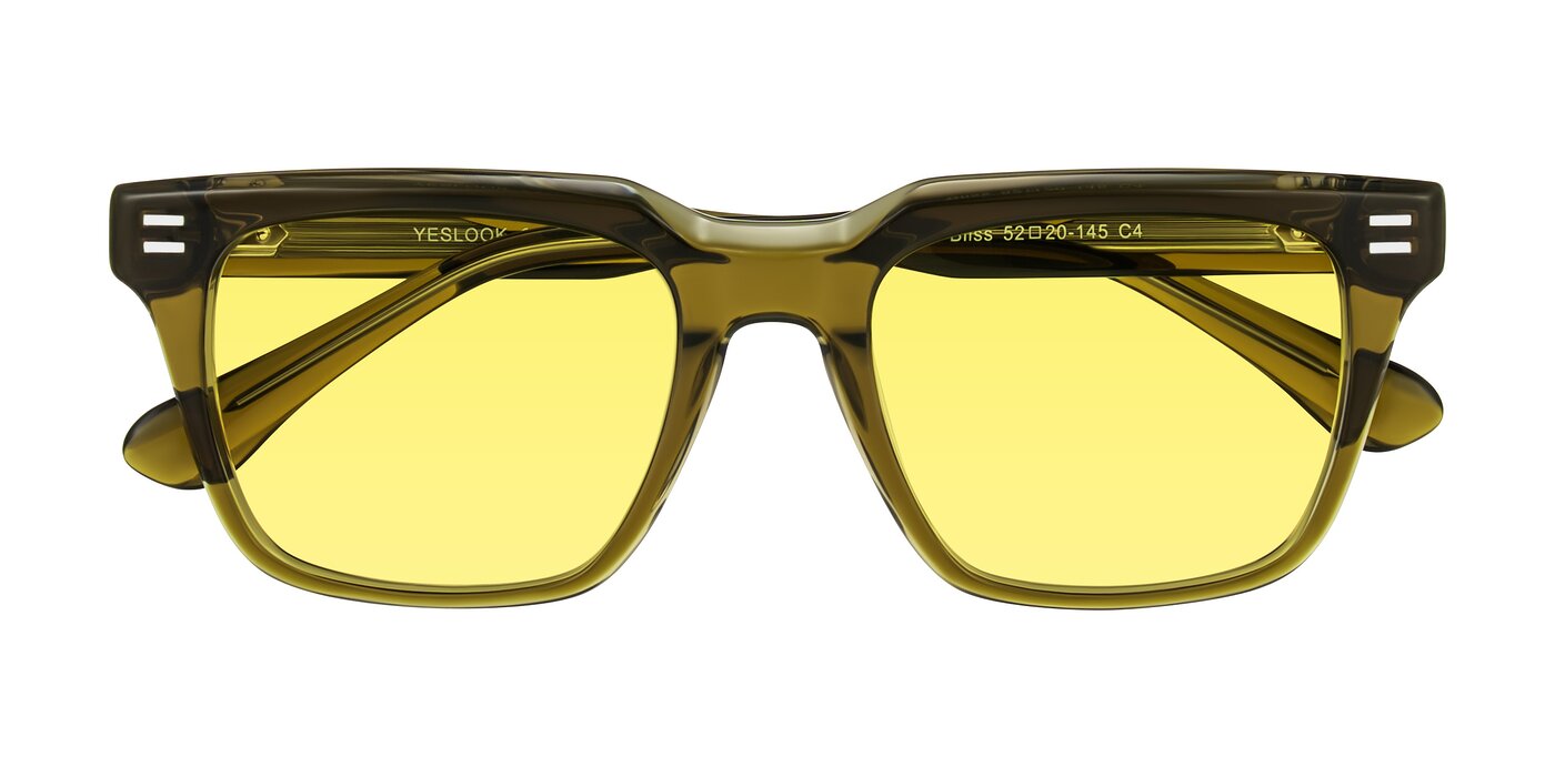 Bliss - Olive Brown Tinted Sunglasses