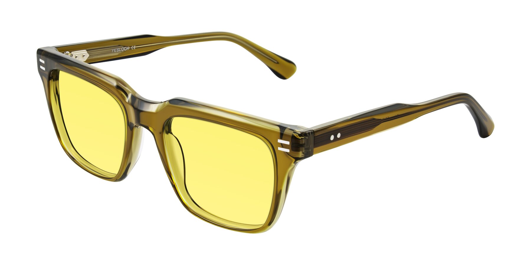 Angle of Bliss in Olive Brown with Medium Yellow Tinted Lenses