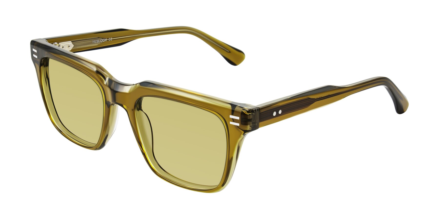 Angle of Bliss in Olive Brown with Medium Champagne Tinted Lenses