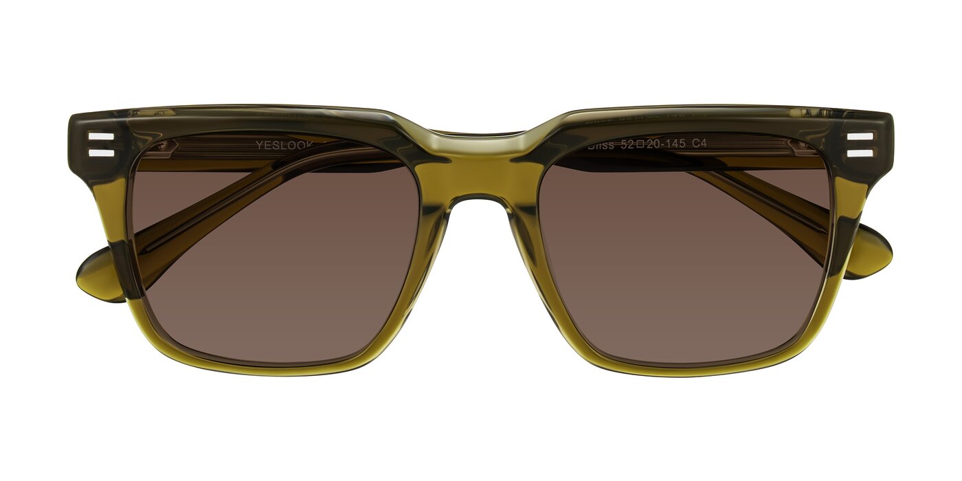 Bliss - Olive Brown Tinted Sunglasses