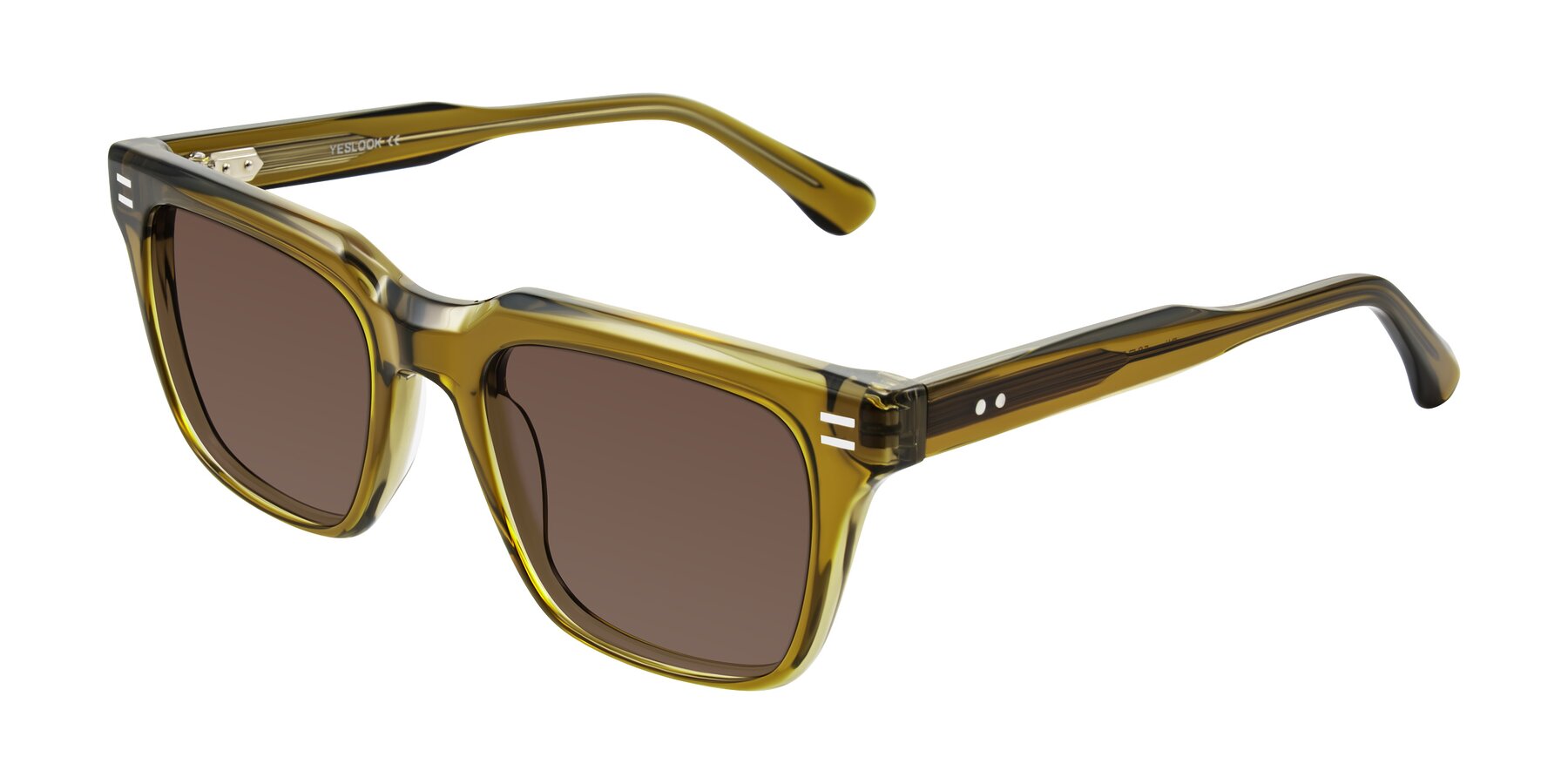 Angle of Bliss in Olive Brown with Brown Tinted Lenses