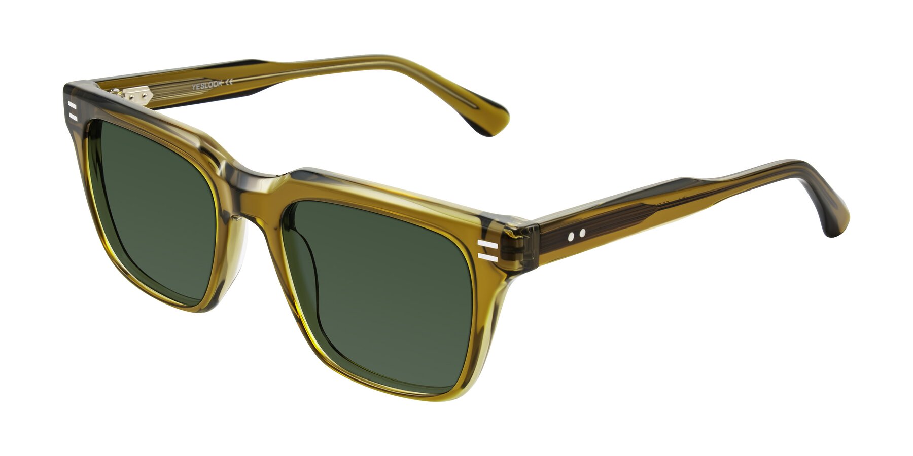 Angle of Bliss in Olive Brown with Green Tinted Lenses