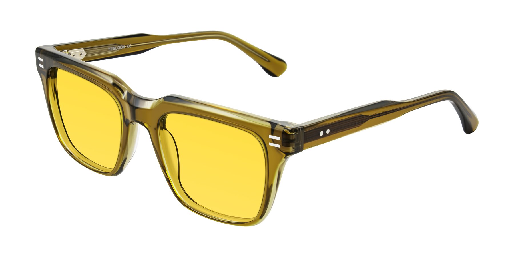 Angle of Bliss in Olive Brown with Yellow Tinted Lenses