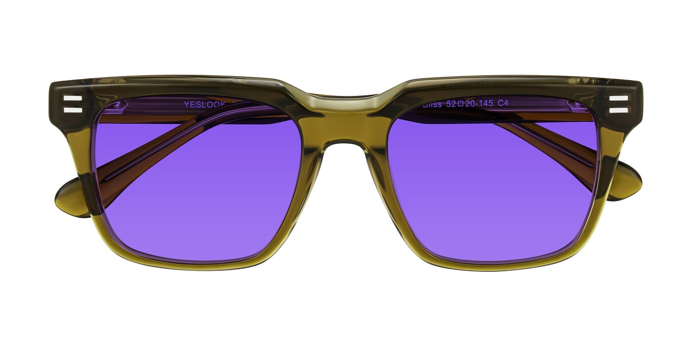 Bliss - Olive Brown Tinted Sunglasses
