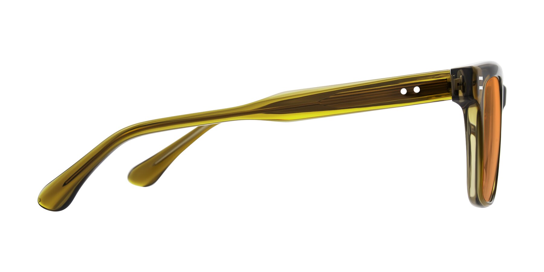 Side of Bliss in Olive Brown with Orange Tinted Lenses
