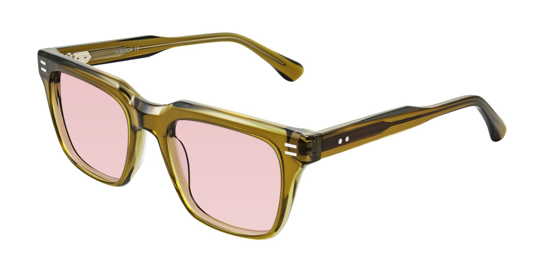 Angle of Bliss in Olive Brown with Light Garnet Tinted Lenses