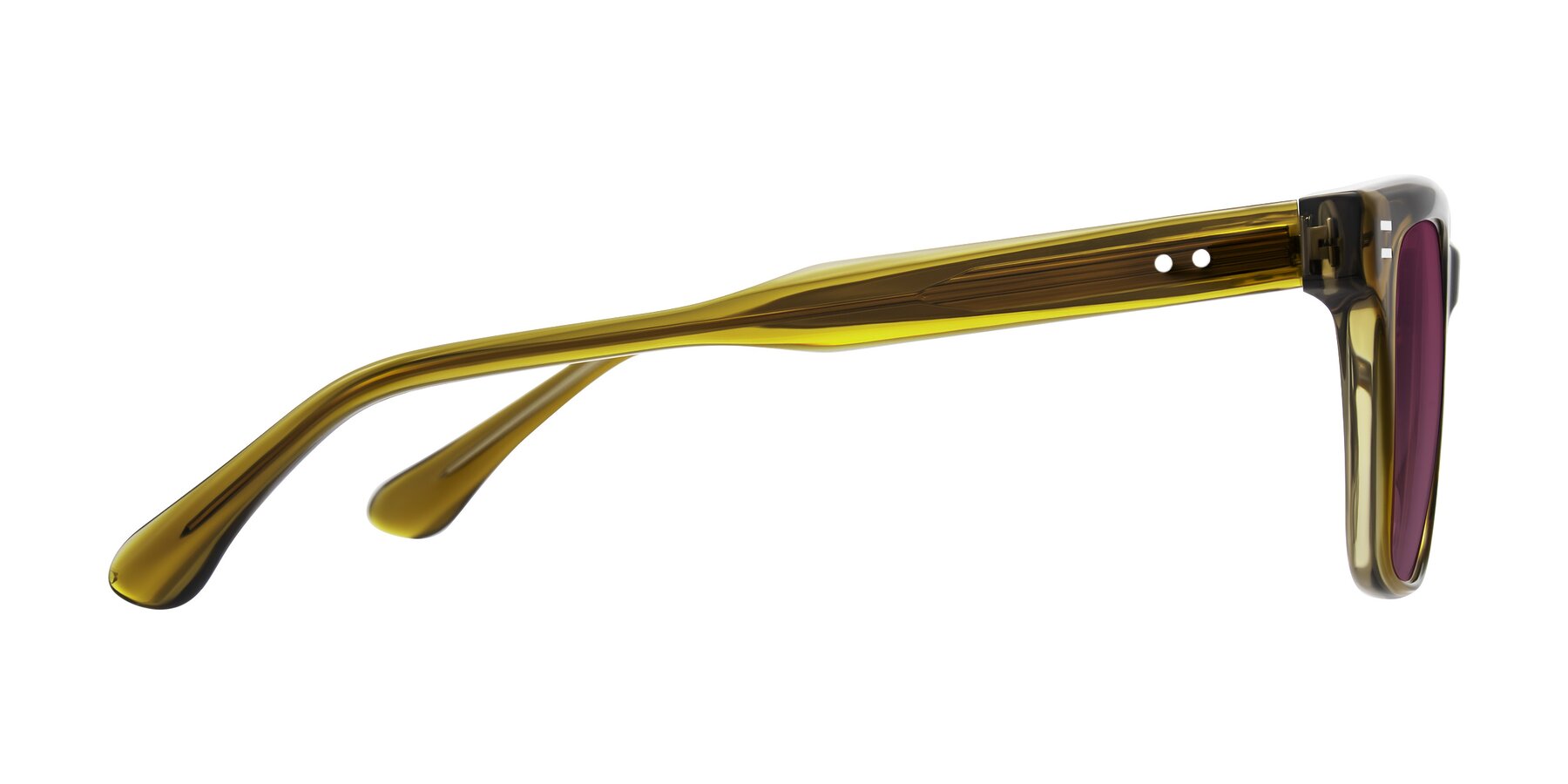 Side of Bliss in Olive Brown with Wine Tinted Lenses