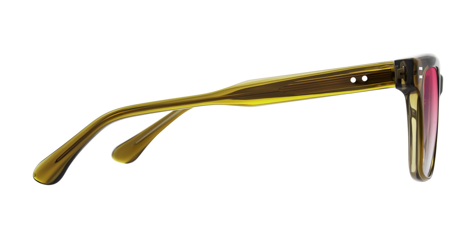 Side of Bliss in Olive Brown with Pink Gradient Lenses