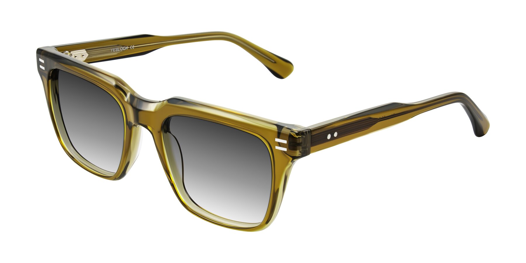 Angle of Bliss in Olive Brown with Gray Gradient Lenses