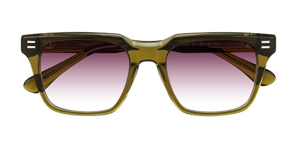Front of Bliss in Olive Brown