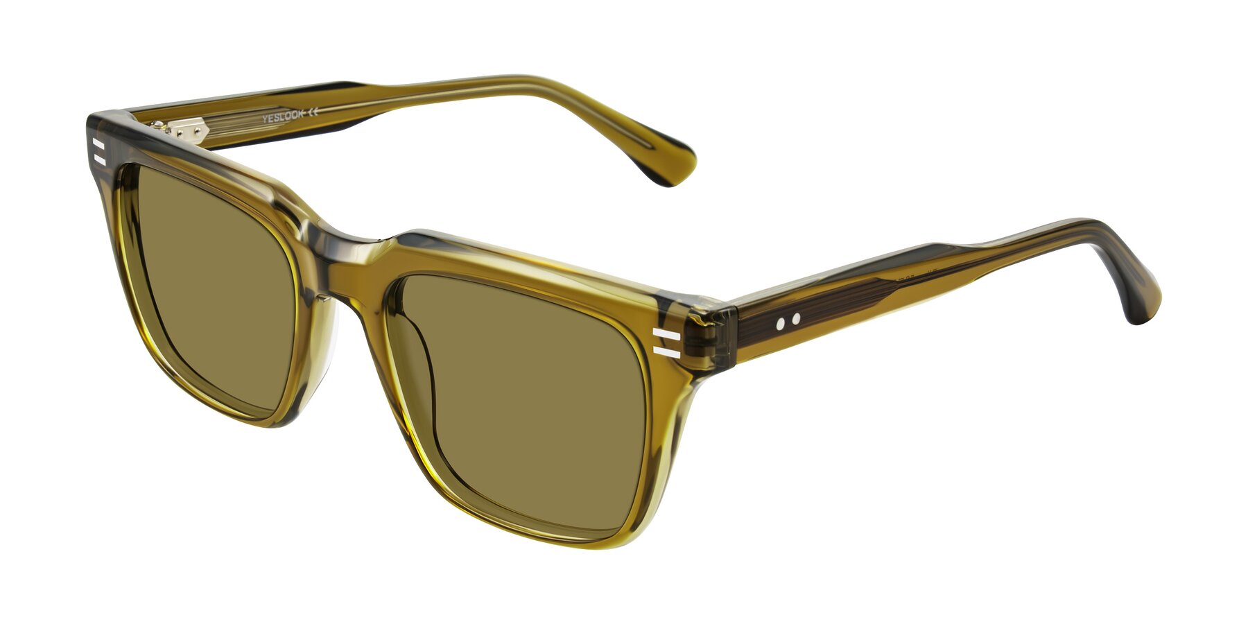 Angle of Bliss in Olive Brown with Brown Polarized Lenses