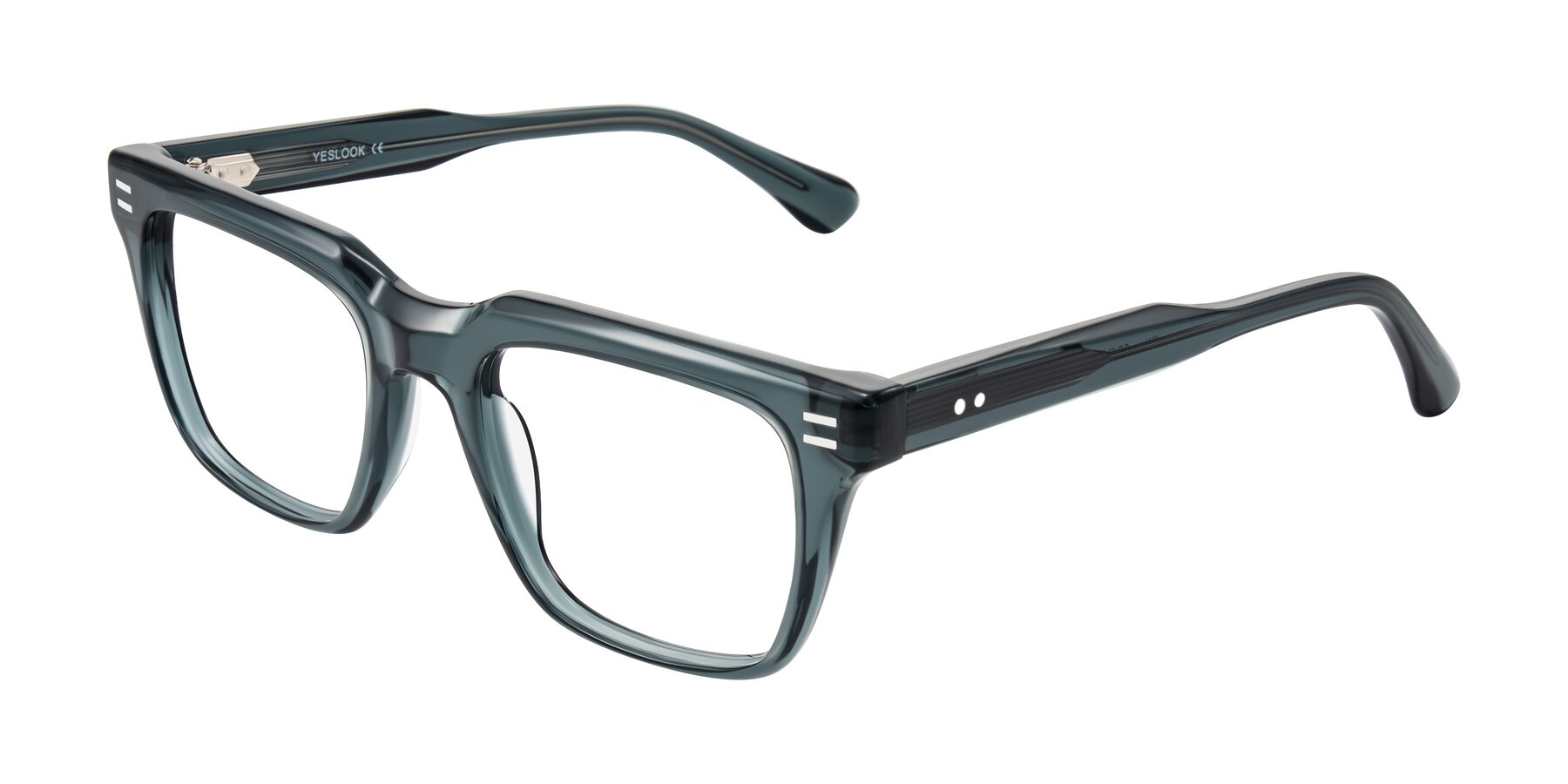 Angle of Bliss in Dark Gray with Clear Reading Eyeglass Lenses