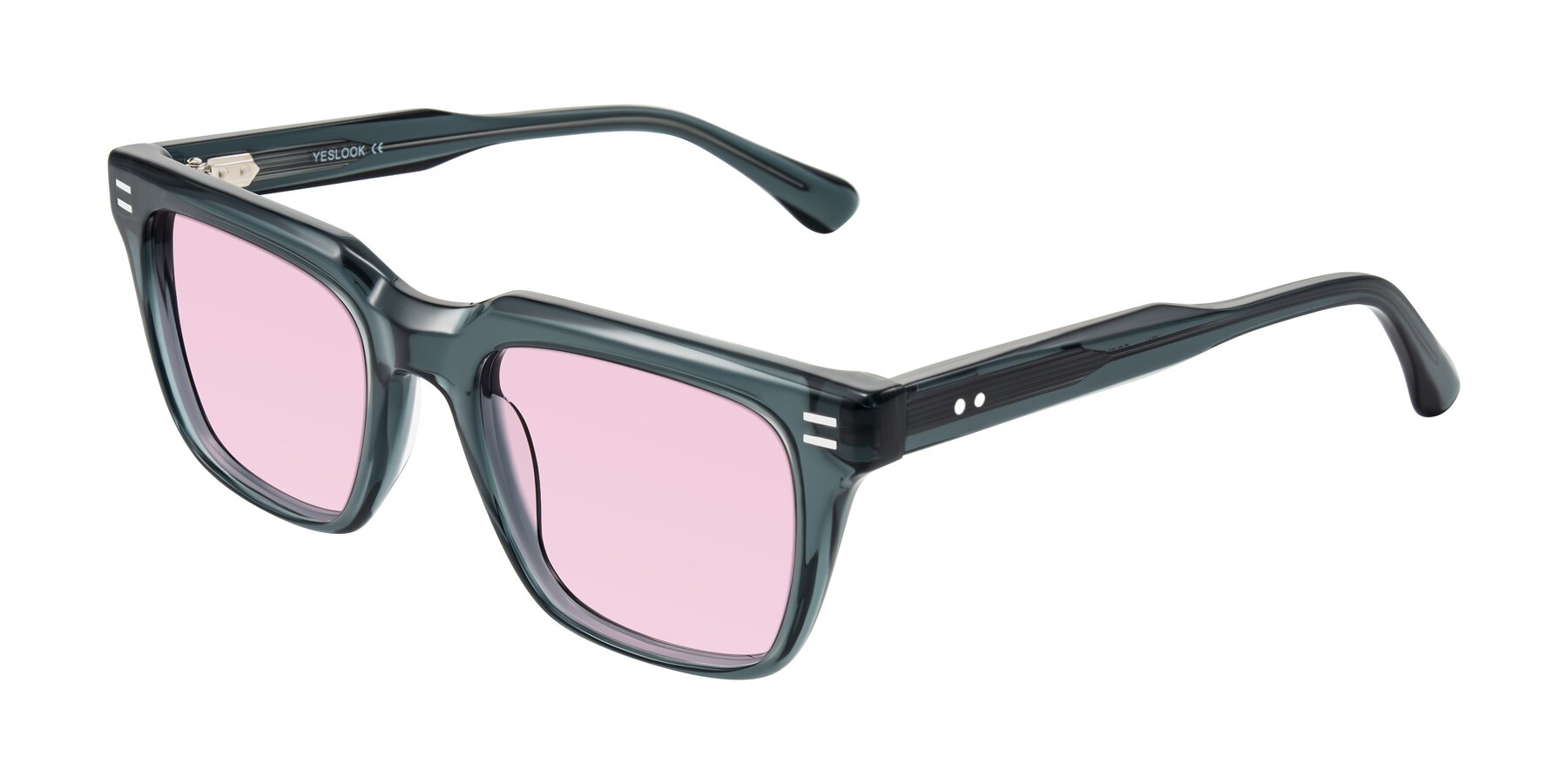 Angle of Bliss in Dark Gray with Light Pink Tinted Lenses