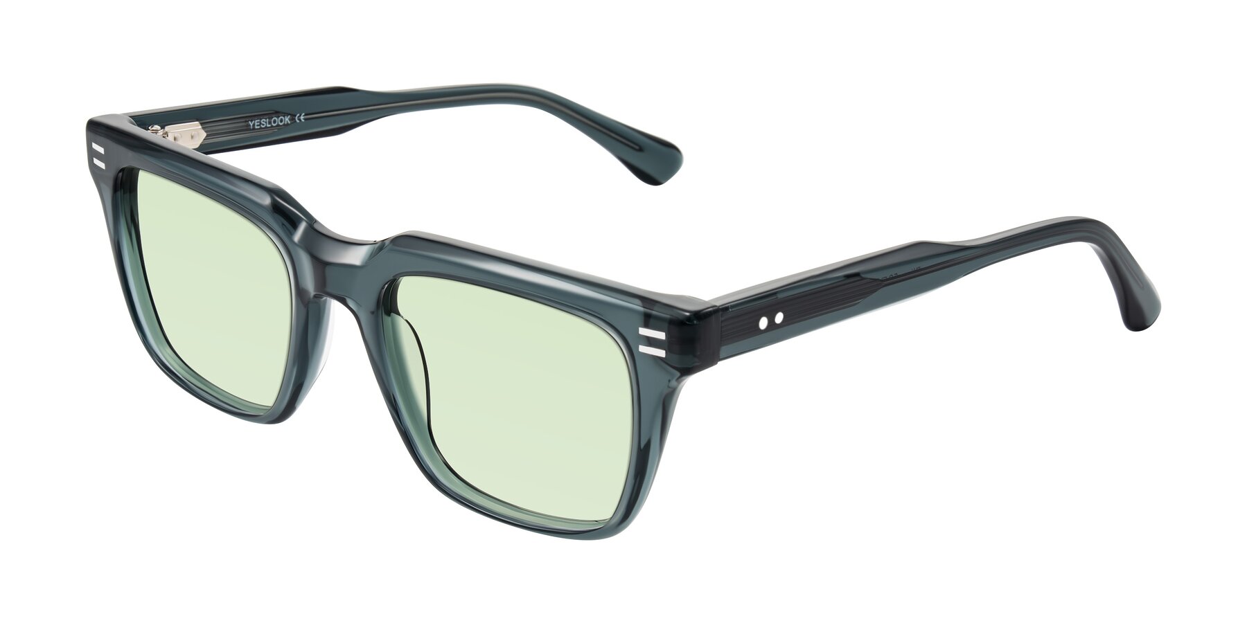 Angle of Bliss in Dark Gray with Light Green Tinted Lenses