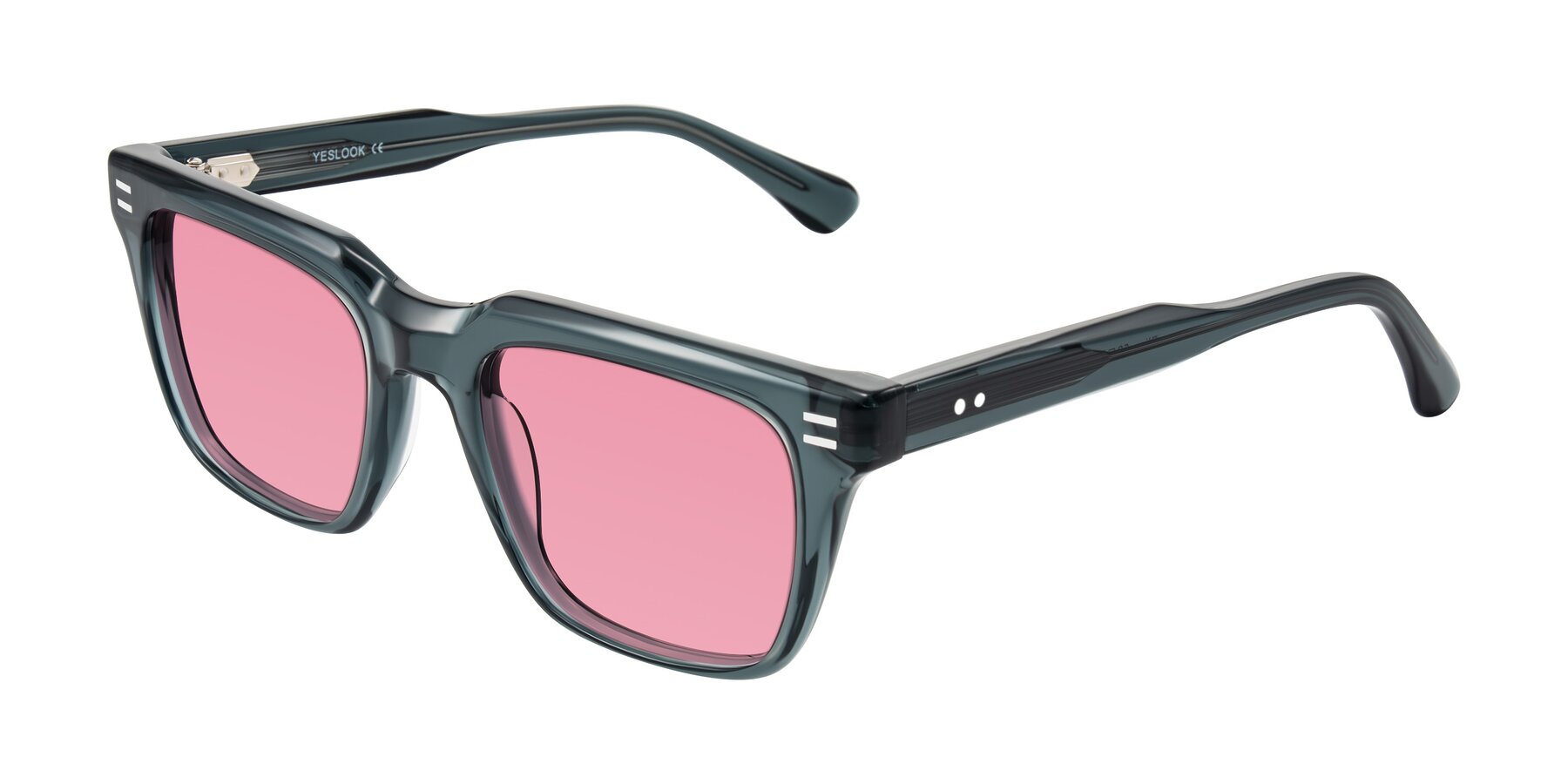 Angle of Bliss in Dark Gray with Pink Tinted Lenses