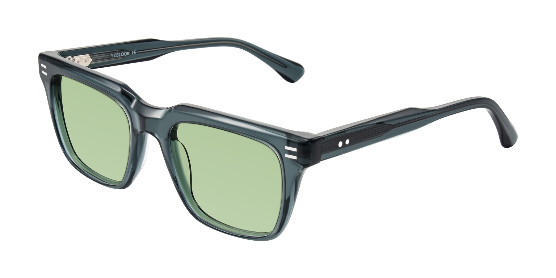 Angle of Bliss in Dark Gray with Medium Green Tinted Lenses