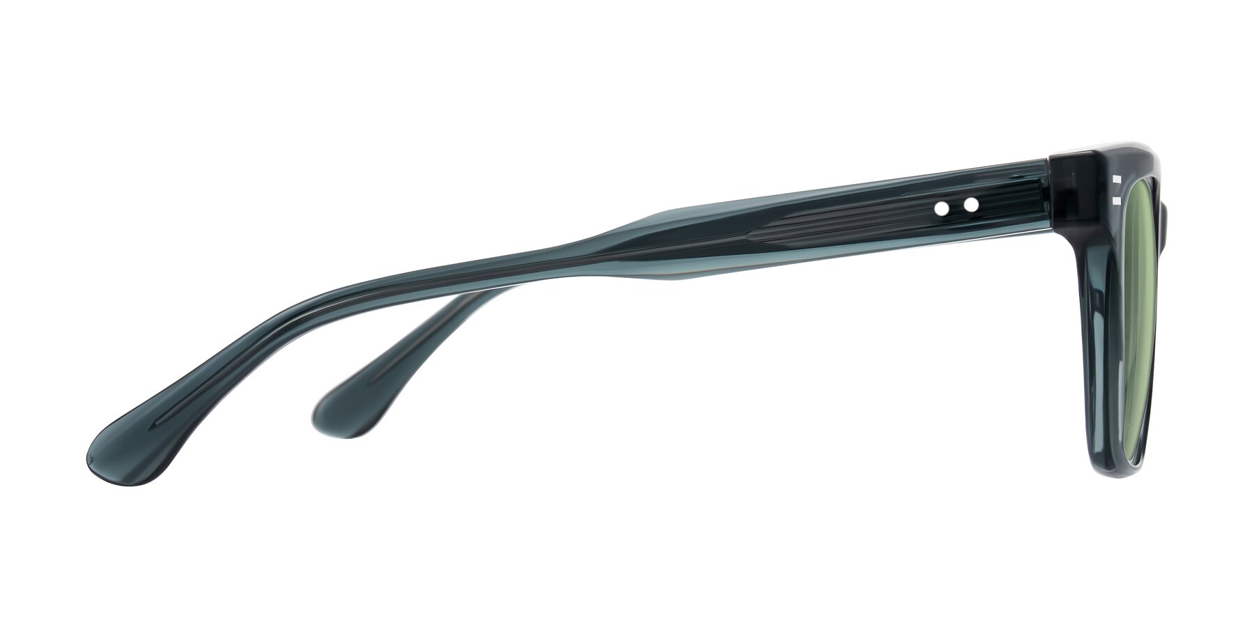 Side of Bliss in Dark Gray with Medium Green Tinted Lenses