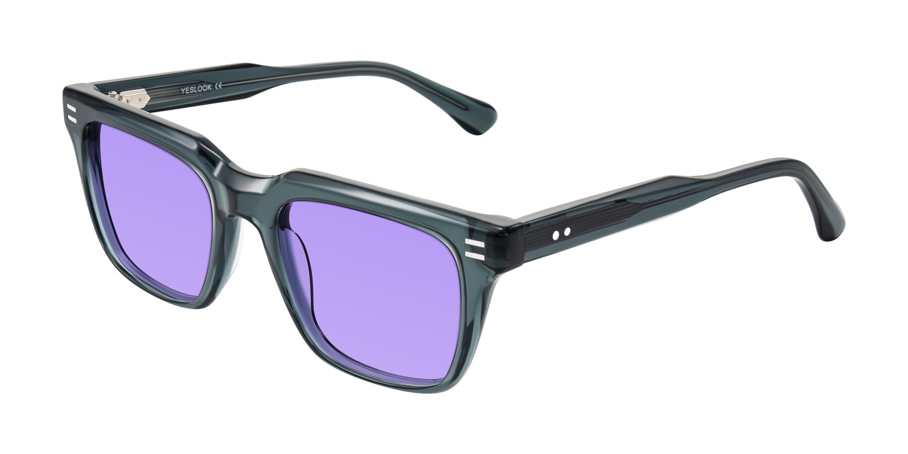 Angle of Bliss in Dark Gray with Medium Purple Tinted Lenses