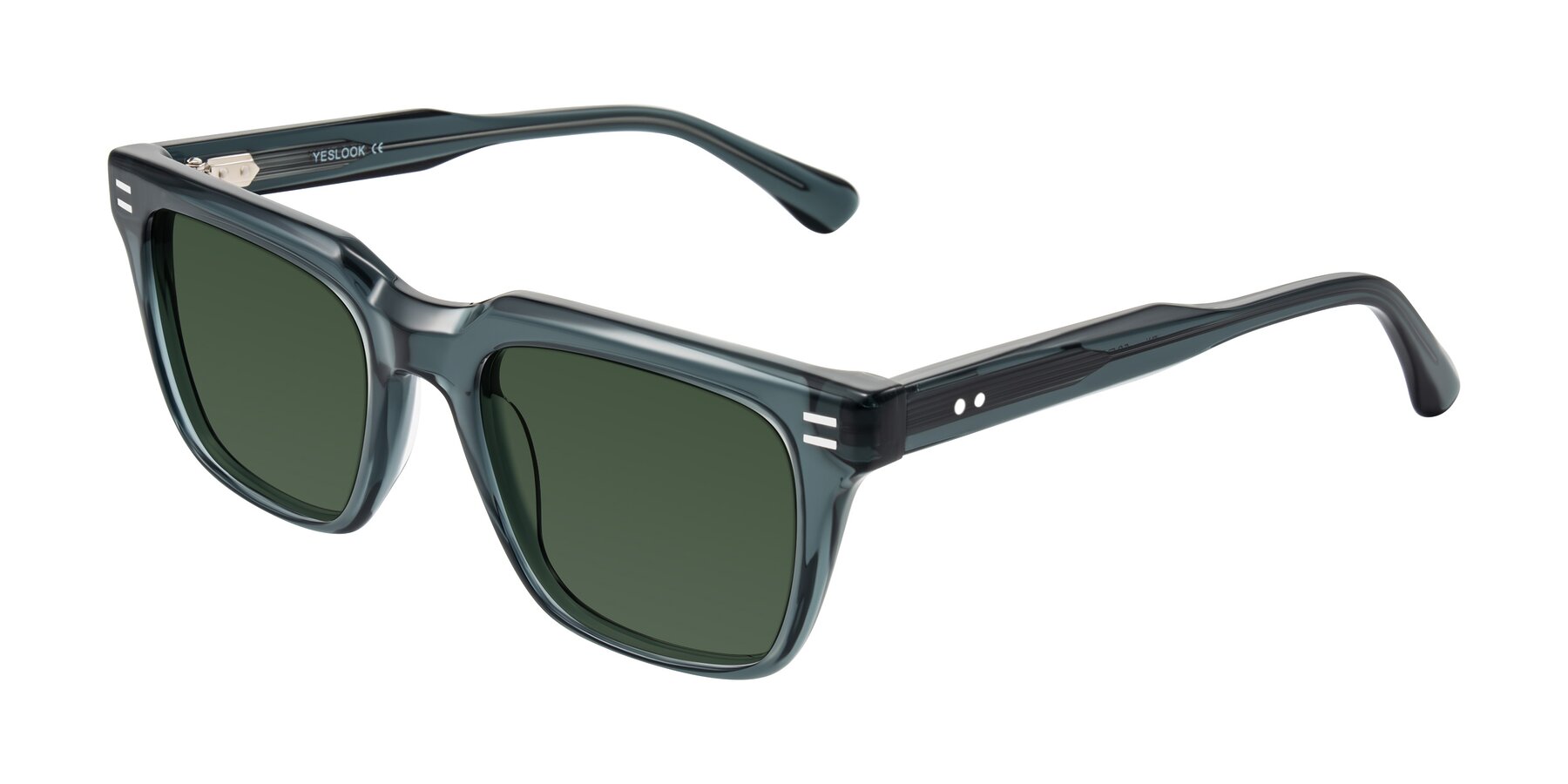 Angle of Bliss in Dark Gray with Green Tinted Lenses