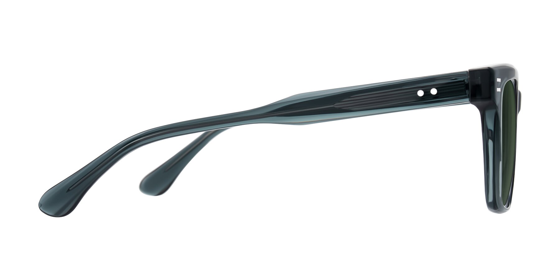 Side of Bliss in Dark Gray with Green Tinted Lenses