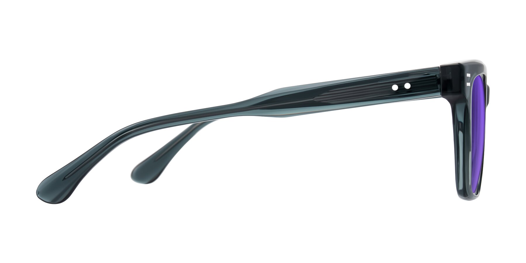 Side of Bliss in Dark Gray with Purple Tinted Lenses