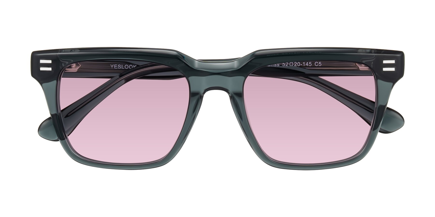 Folded Front of Bliss in Dark Gray with Light Wine Tinted Lenses