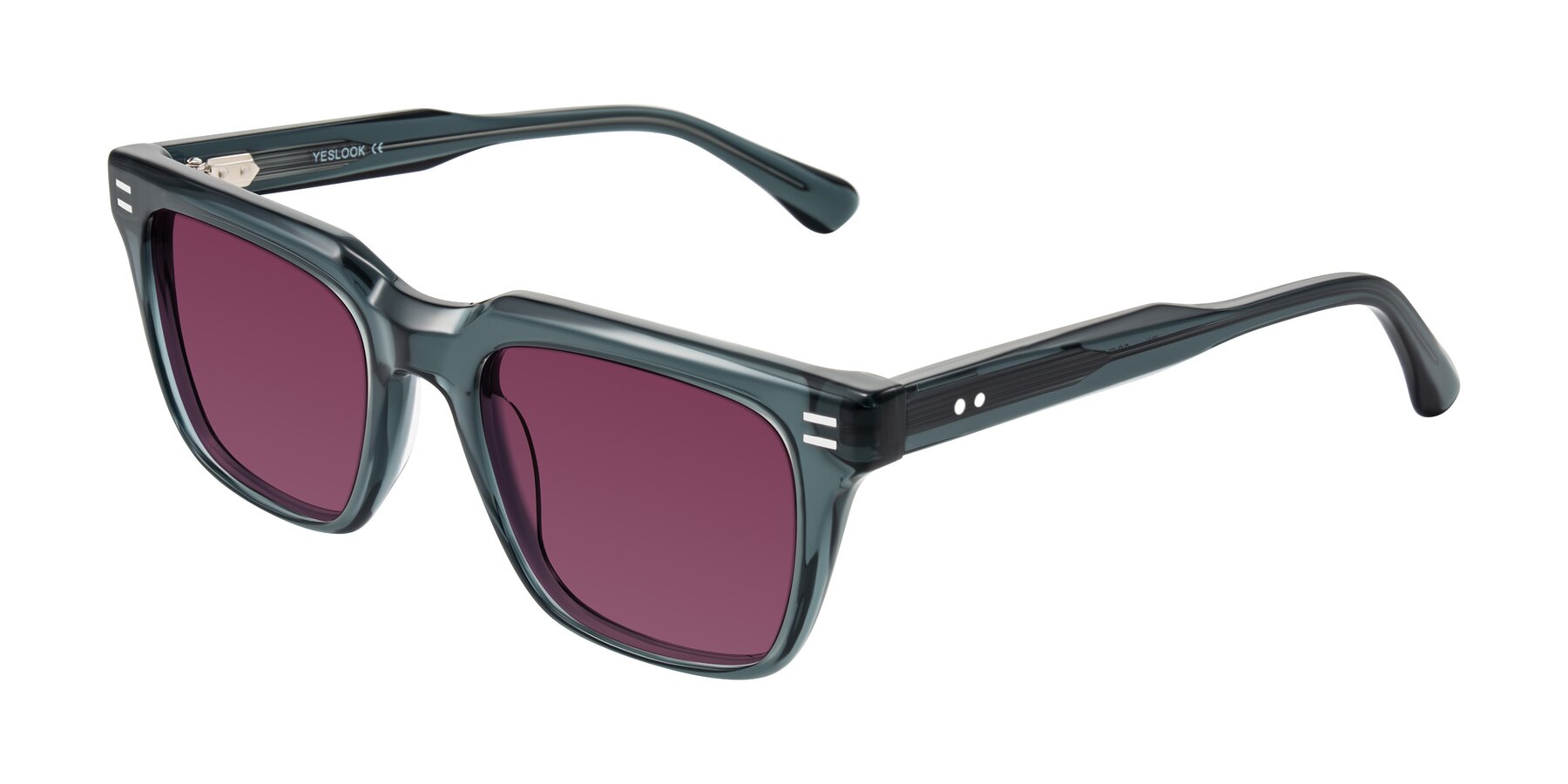 Angle of Bliss in Dark Gray with Wine Tinted Lenses