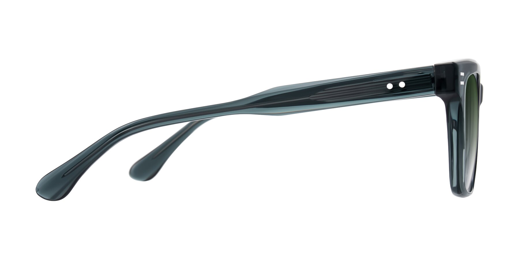 Side of Bliss in Dark Gray with Green Gradient Lenses