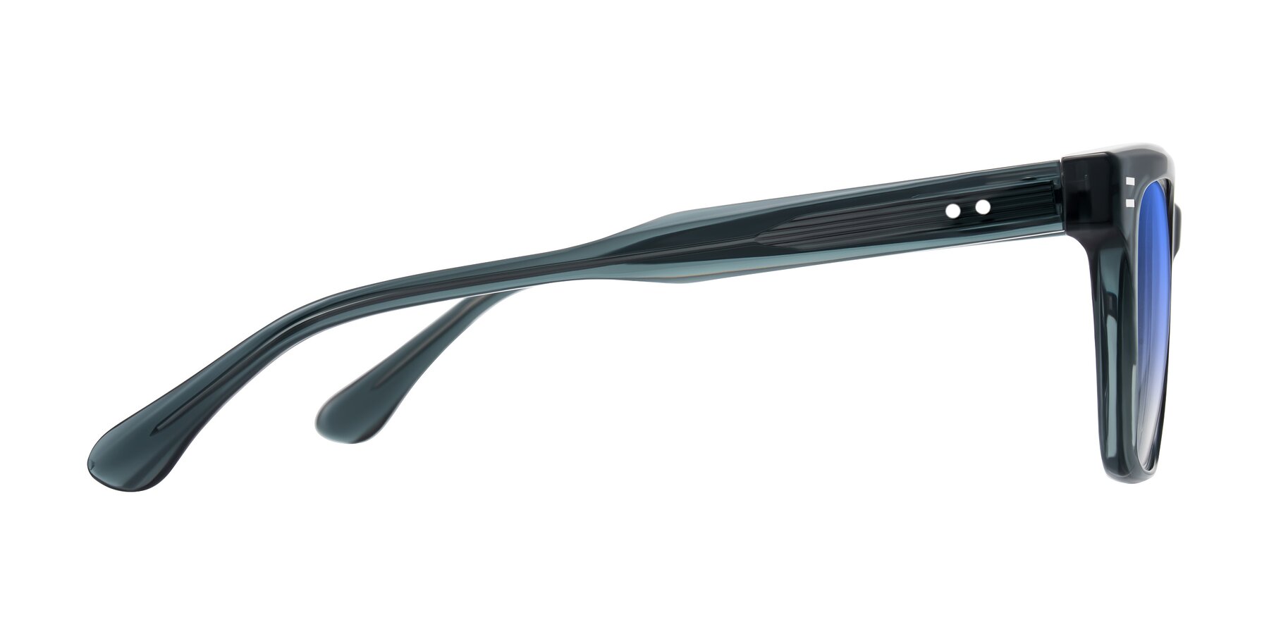 Side of Bliss in Dark Gray with Blue Gradient Lenses