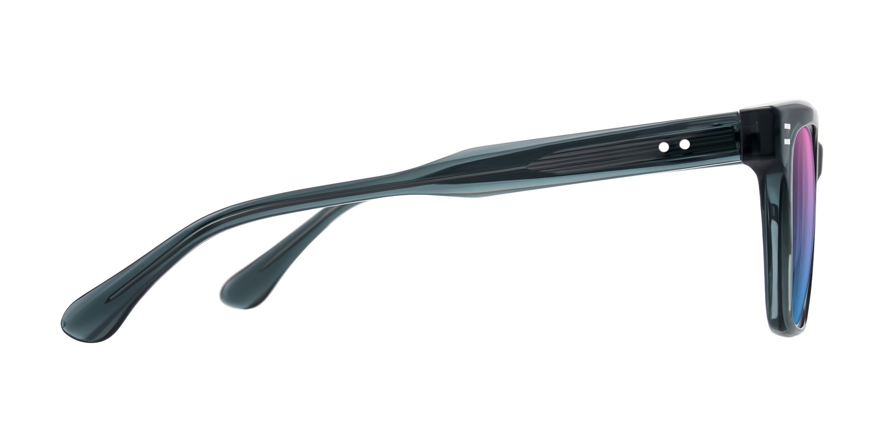 Side of Bliss in Dark Gray with Pink / Blue Gradient Lenses