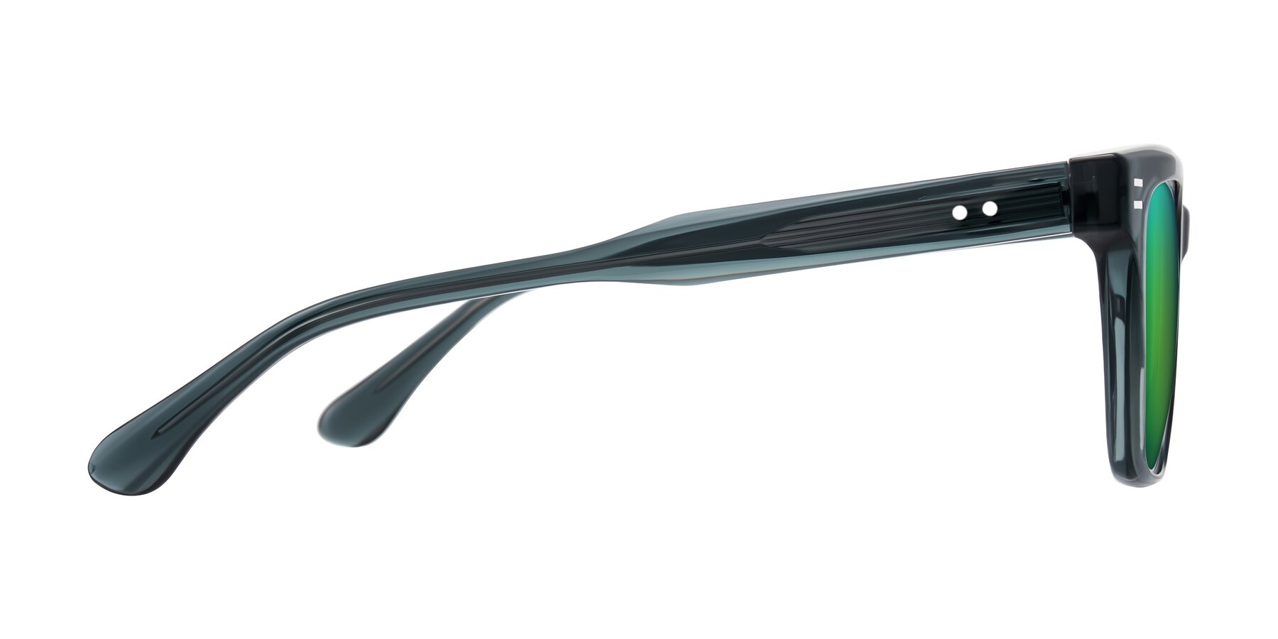 Side of Bliss in Dark Gray with Green Mirrored Lenses