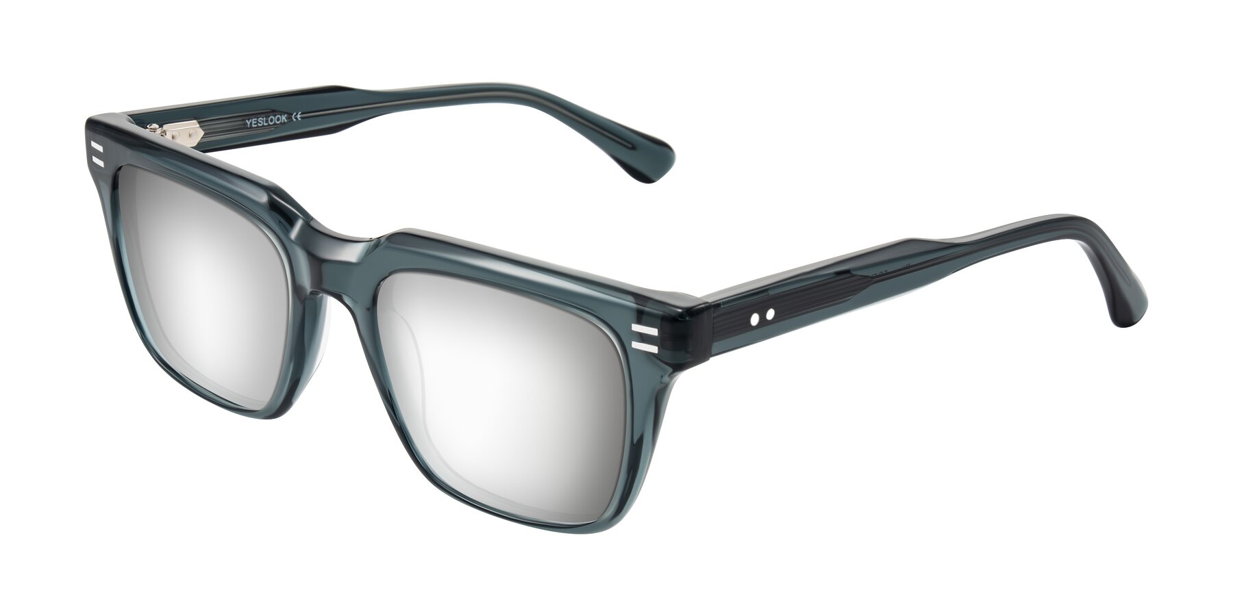 Angle of Bliss in Dark Gray with Silver Mirrored Lenses