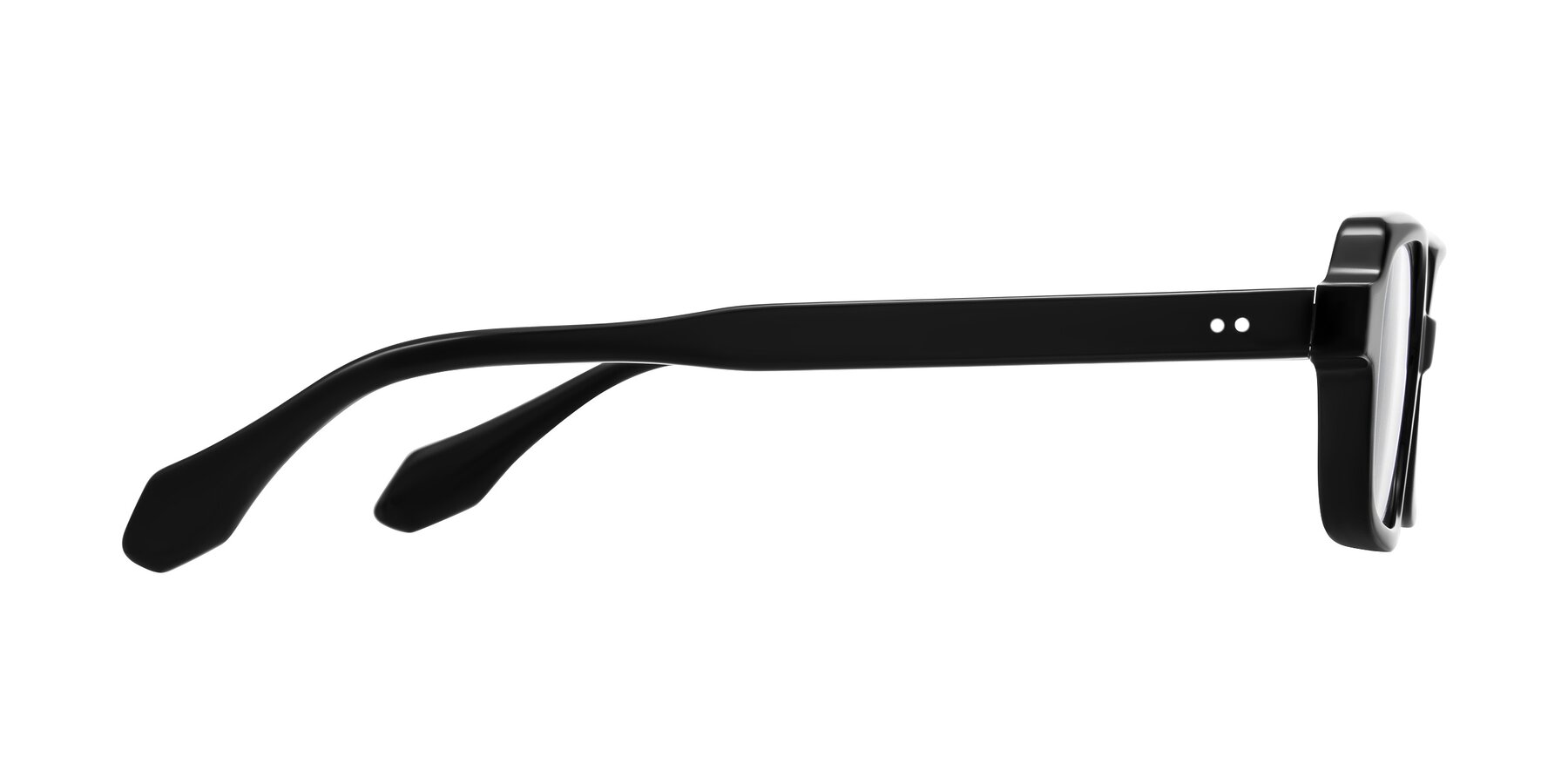 Side of Perkis in Black with Clear Eyeglass Lenses