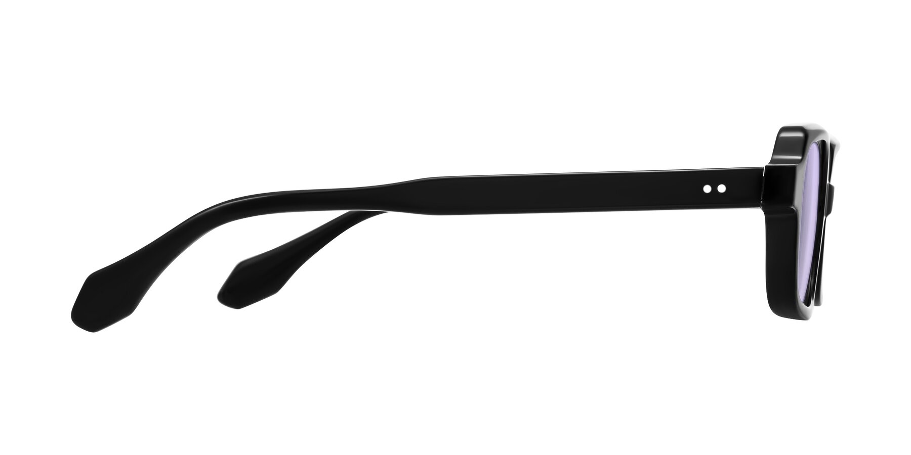 Side of Perkis in Black with Light Purple Tinted Lenses