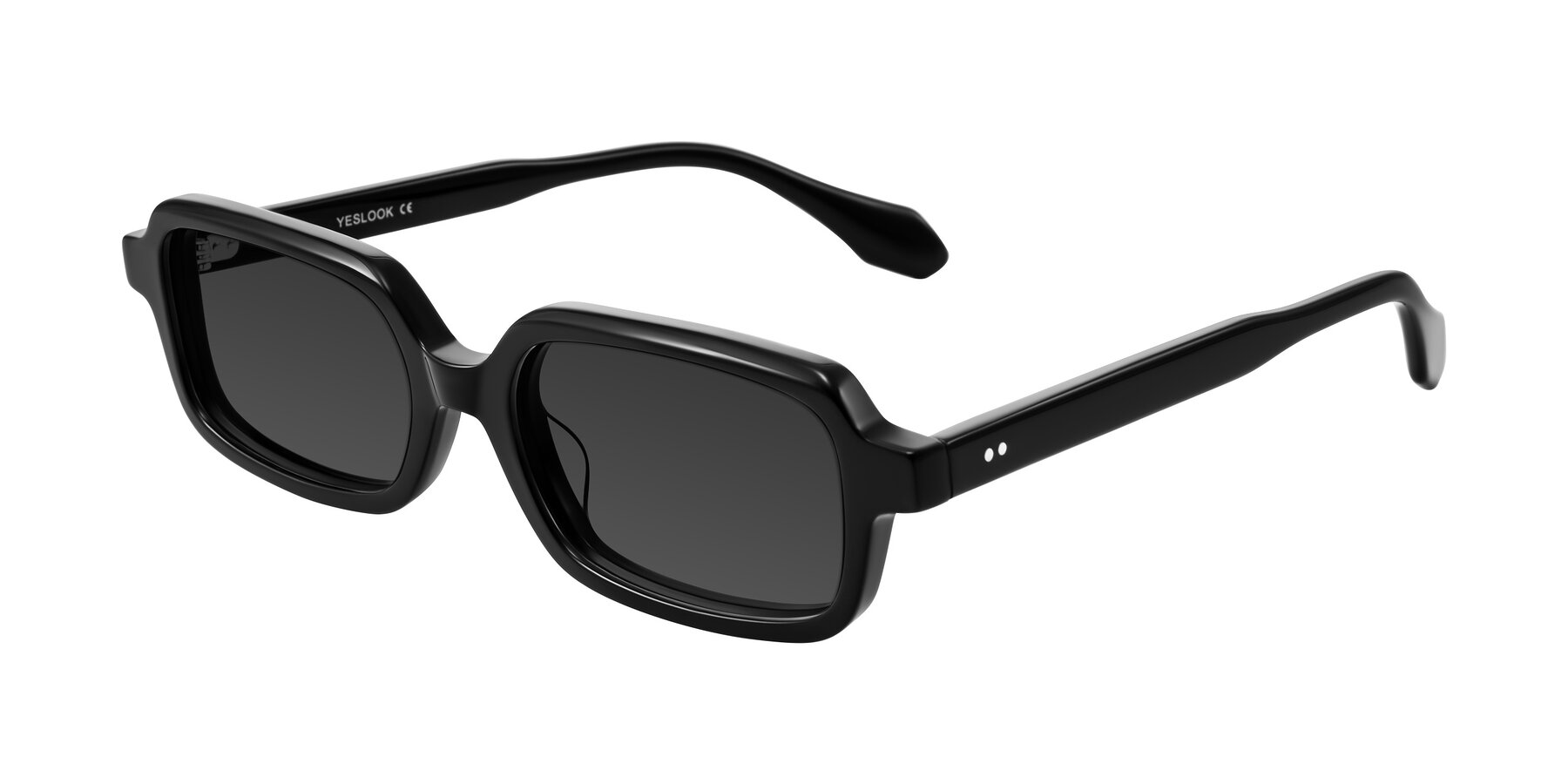 Angle of Perkis in Black with Gray Tinted Lenses